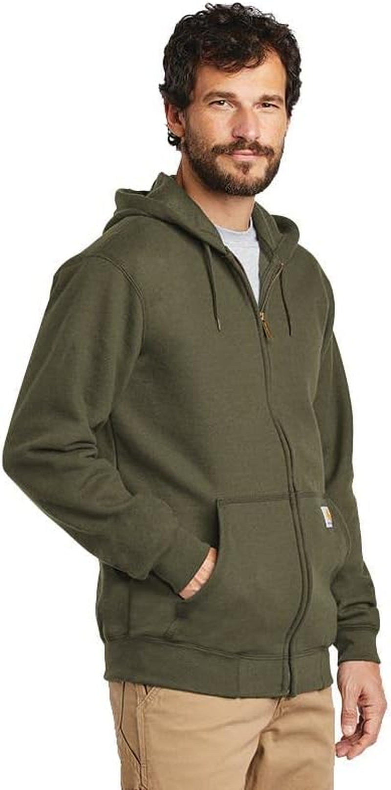 "Ultimate Comfort and Style: Men'S Loose Fit Midweight Full-Zip Sweatshirt"