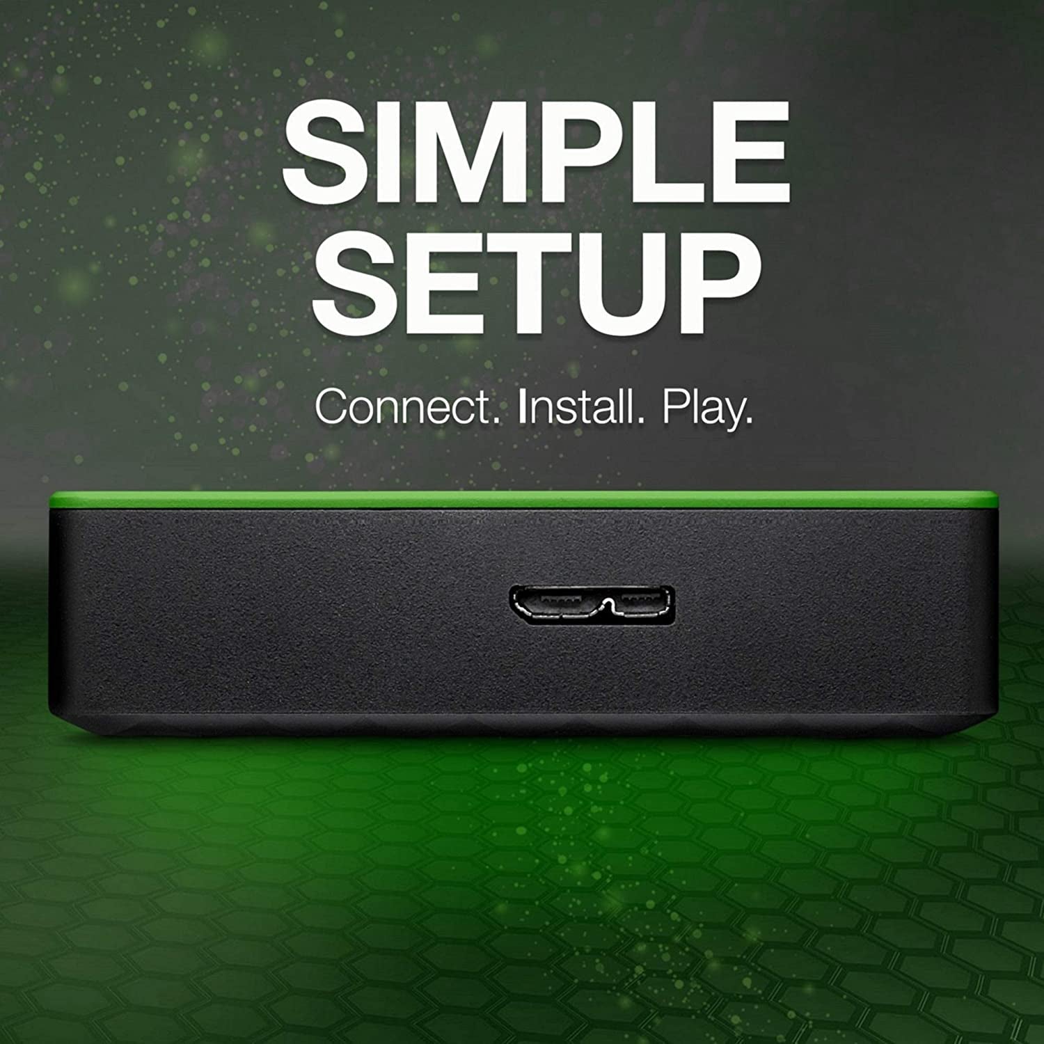 "Expand Your Gaming Universe with the 4TB Game Drive for Xbox: Portable External Hard Drive, Xbox One Edition - Vibrant Green"