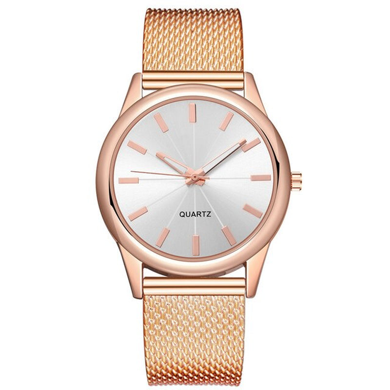 "Timeless Elegance: Stainless Steel Luxury Women'S Quartz Bracelet Watch"