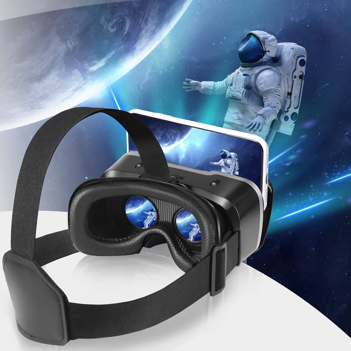 "Immerse Yourself in Virtual Reality: Universal VR Headset for Iphone & Android with Remote - Perfect for 3D Gaming & Videos on 4.7”-6.53” Phones"