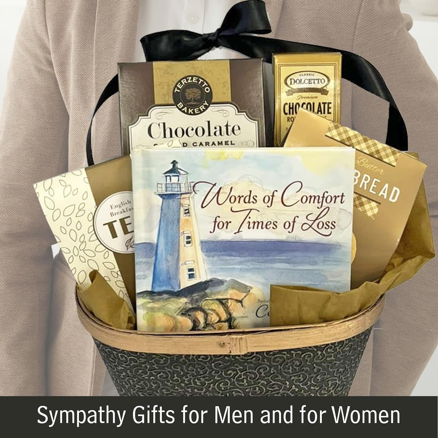 "Thoughtful Sympathy Gift Basket: a Heartwarming Book of Comfort and Nourishing Snacks for Healing"