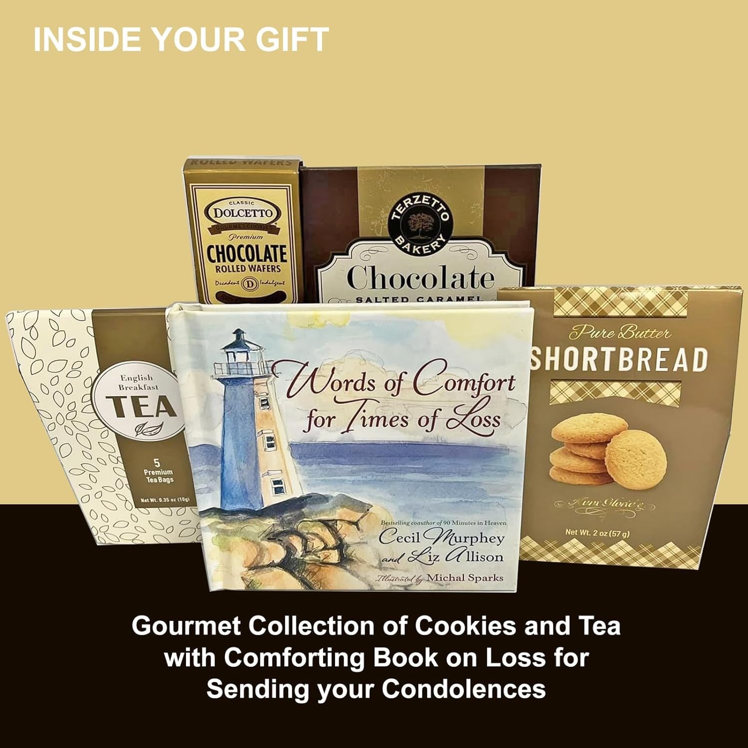 "Thoughtful Sympathy Gift Basket: a Heartwarming Book of Comfort and Nourishing Snacks for Healing"