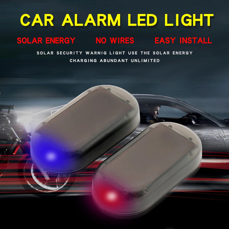 "Ultimate Solar-Powered LED Security System: Theft-Proof Your Car with Flashing Anti-Theft Caution Light!"