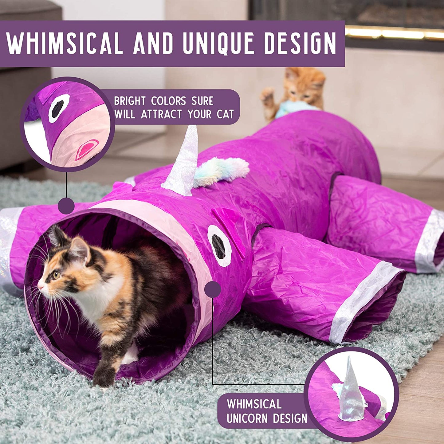 "Magical Mewniverse Multi-Pet Tunnel: Endless Delights for Your Furry Friends!"