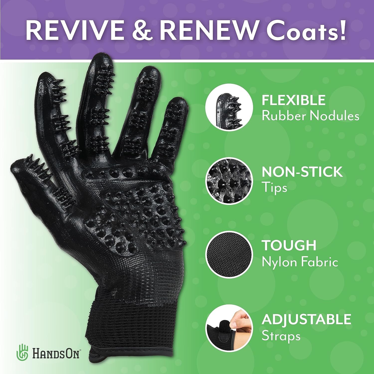 "Revolutionary Pet Grooming Gloves - the Ultimate Shedding, Bathing, and Hair Remover Solution - Perfect for Cats, Dogs, and Horses - Gentle and Effective"