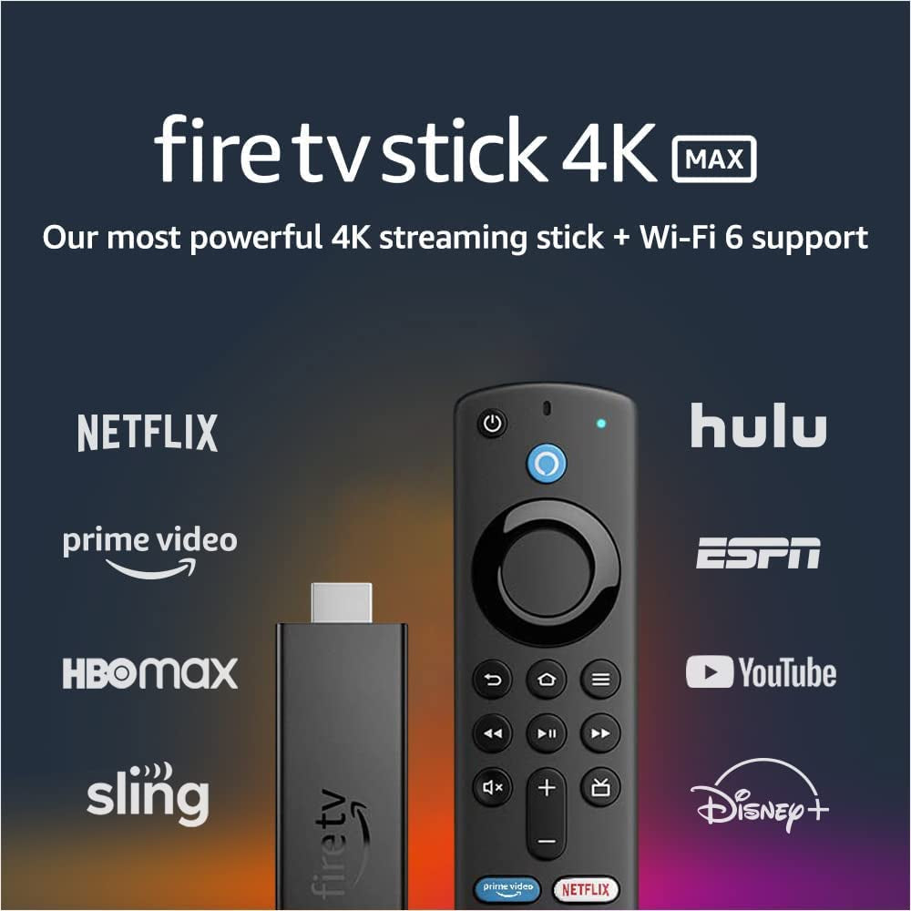 "Upgrade Your Entertainment Experience with Fire TV Stick 4K Max: Faster Wi-Fi, Enhanced Alexa Voice Remote, and TV Controls!"