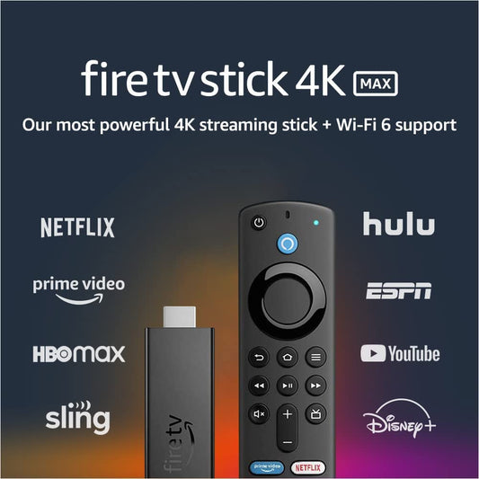 "Upgrade Your Entertainment Experience with Fire TV Stick 4K Max: Faster Wi-Fi, Enhanced Alexa Voice Remote, and TV Controls!"