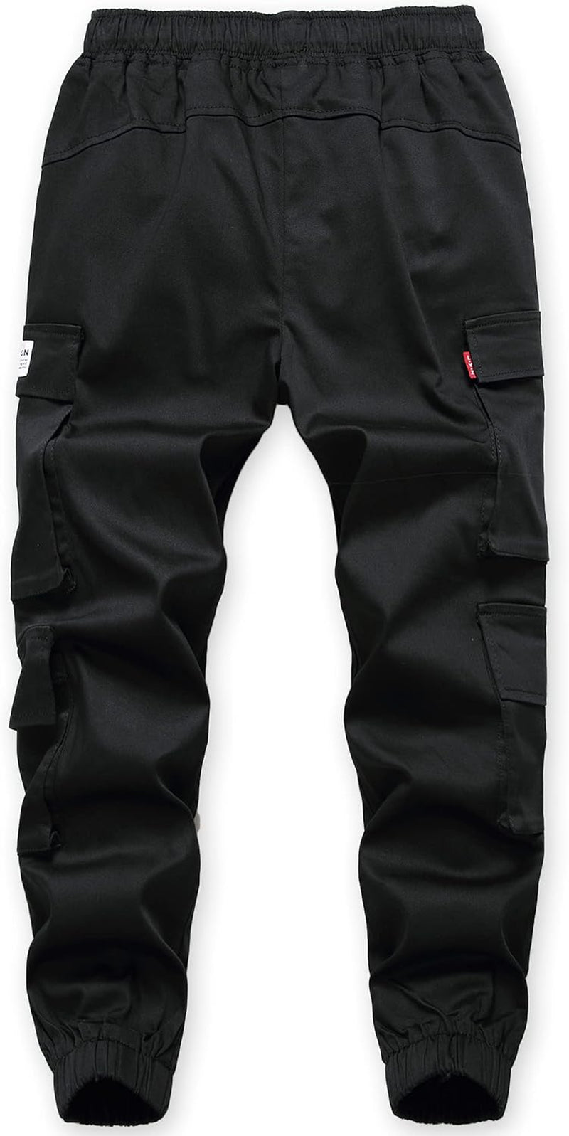 "Ultimate Comfort Boys Cargo Pants: Stylish Cotton Joggers with Drawstring Waist and Elastic Cuffs"