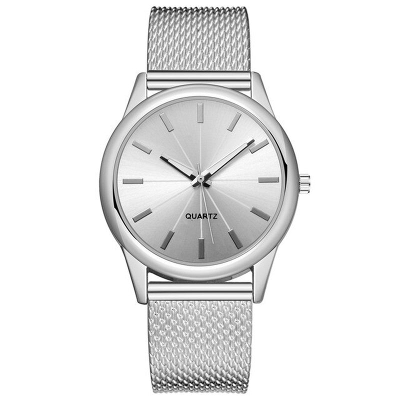 "Timeless Elegance: Stainless Steel Luxury Women'S Quartz Bracelet Watch"