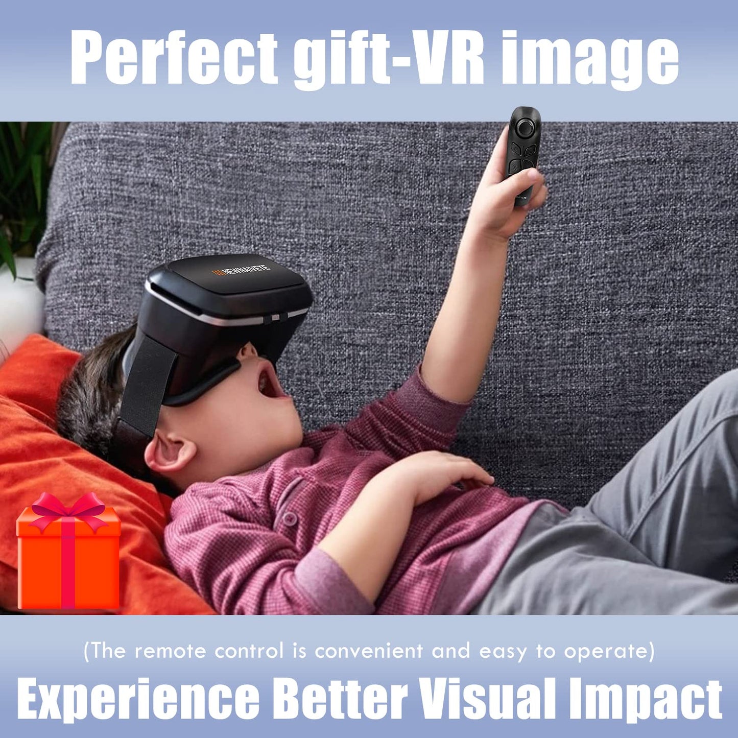 "Immerse Yourself in Virtual Reality: Universal VR Headset for Iphone & Android with Remote - Perfect for 3D Gaming & Videos on 4.7”-6.53” Phones"