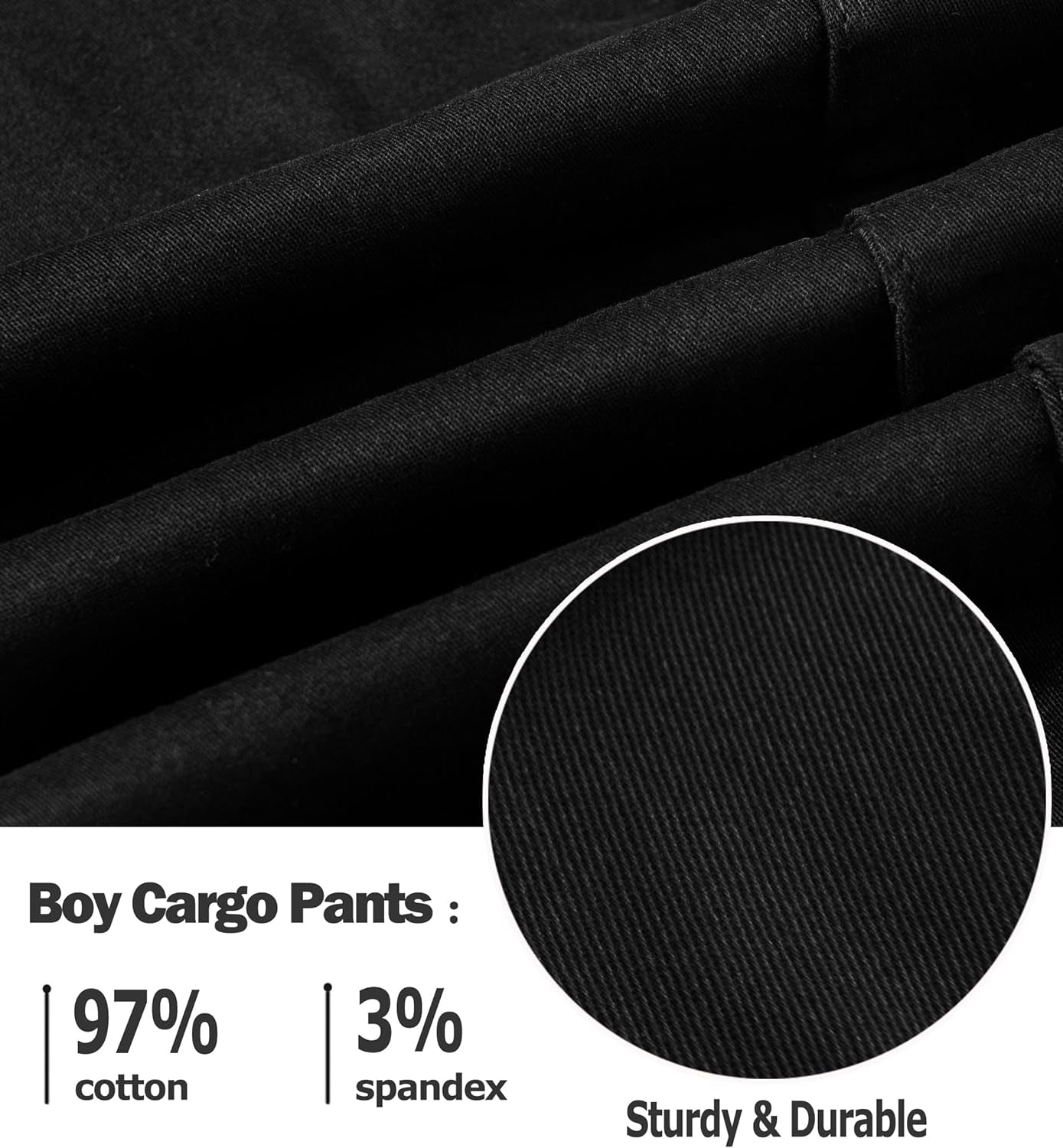 "Ultimate Comfort Boys Cargo Pants: Stylish Cotton Joggers with Drawstring Waist and Elastic Cuffs"