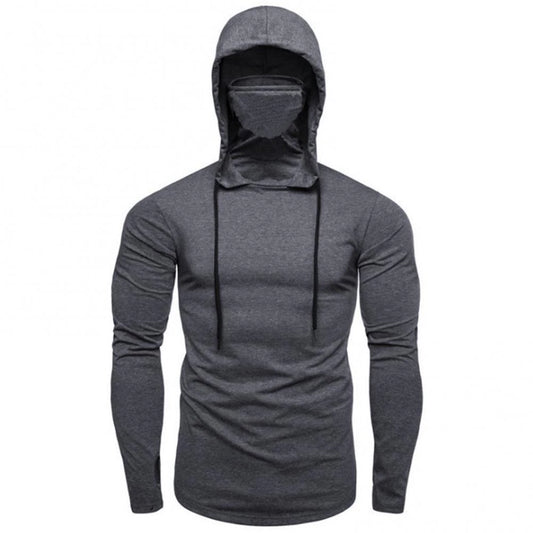 "Ultimate Comfort and Style: Men'S Solid Color Hoodie with Long Sleeves"