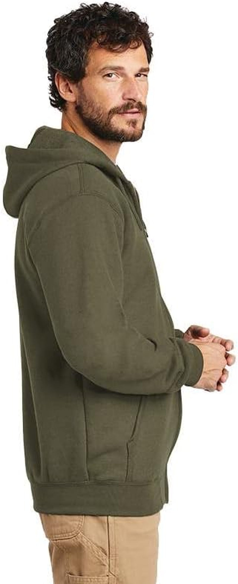 "Ultimate Comfort and Style: Men'S Loose Fit Midweight Full-Zip Sweatshirt"