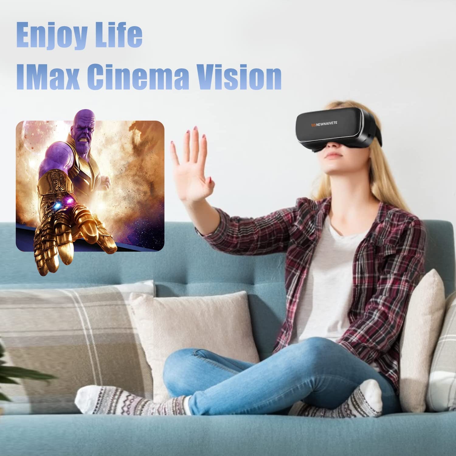 "Immerse Yourself in Virtual Reality: Universal VR Headset for Iphone & Android with Remote - Perfect for 3D Gaming & Videos on 4.7”-6.53” Phones"